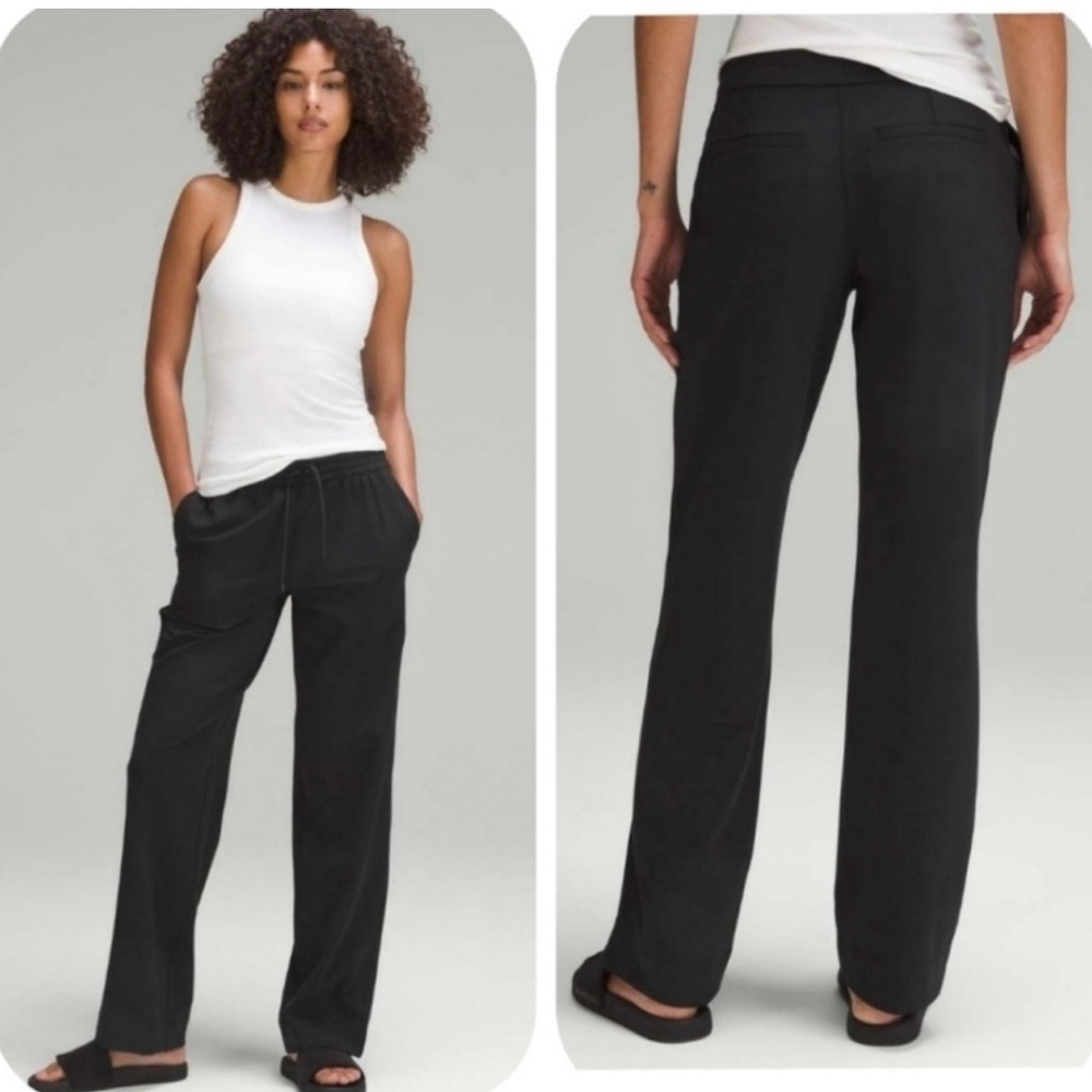 lululemon athletica Black Wide-Leg Drawstring Pants
